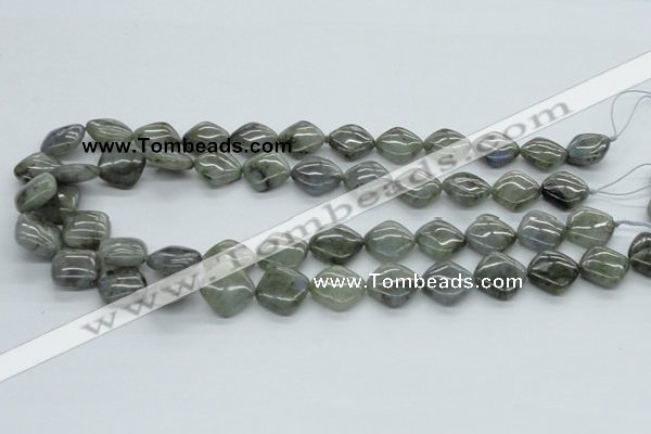 CLB118 15.5 inches 14*14mm diamond labradorite gemstone beads wholesale