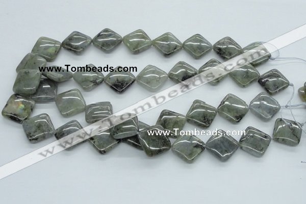 CLB119 15.5 inches 18*18mm diamond labradorite gemstone beads wholesale