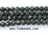 CLB1213 15.5 inches 10mm faceted round black labradorite gemstone beads