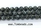 CLB1214 15.5 inches 12mm faceted round black labradorite gemstone beads