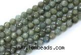 CLB1232 15.5 inches 8mm faceted round labradorite gemstone beads