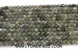 CLB1248 15 inches 4mm faceted round labradorite beads wholesale