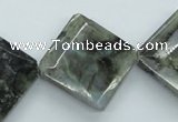 CLB127 15.5 inches 25*25mm faceted diamond labradorite gemstone beads