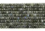 CLB1281 15.5 inches 4*6mm faceted rondelle labradorite beads