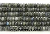 CLB1283 15.5 inches 6*10mm faceted rondelle labradorite beads