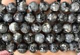 CLB1304 15 inches 12mm faceted round black labradorite beads wholesale