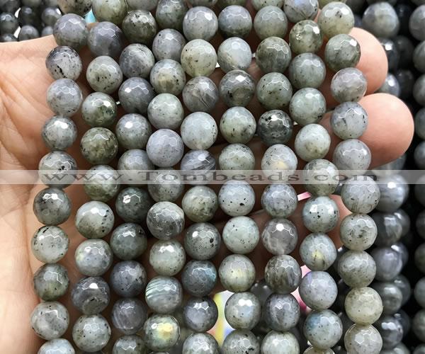 CLB1309 15 inches 8mm faceted round labradorite beads wholesale