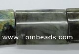 CLB134 15.5 inches 30*40mm flat tube labradorite gemstone beads