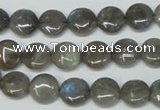 CLB149 15.5 inches 10mm flat round labradorite gemstone beads
