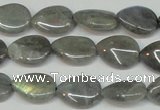 CLB157 15.5 inches 10*14mm flat teardrop labradorite gemstone beads