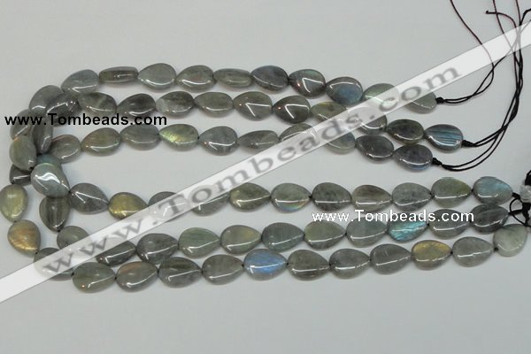 CLB158 15.5 inches 12*16mm flat teardrop labradorite gemstone beads