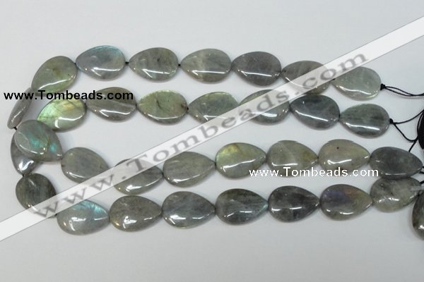 CLB159 15.5 inches 15*20mm flat teardrop labradorite gemstone beads