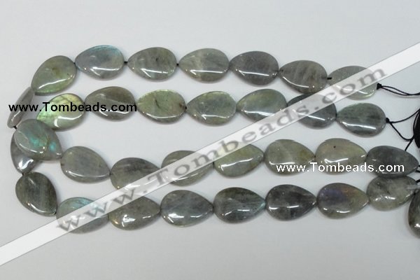 CLB160 15.5 inches 18*25mm flat teardrop labradorite gemstone beads