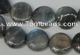 CLB171 15.5 inches 18mm flat round labradorite gemstone beads