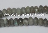 CLB179 15.5 inches 5*8mm faceted rondelle labradorite beads