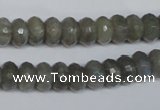 CLB180 15.5 inches 6*10mm faceted rondelle labradorite beads