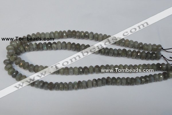 CLB180 15.5 inches 6*10mm faceted rondelle labradorite beads