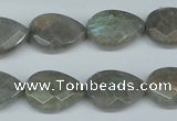 CLB185 15.5 inches 13*18mm faceted flat teardrop labradorite beads