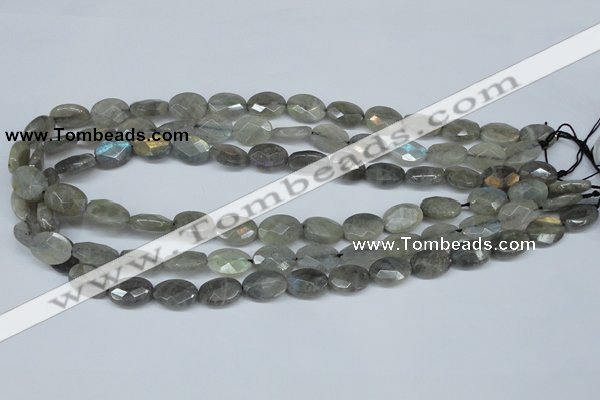 CLB187 15.5 inches 10*14mm faceted oval labradorite beads