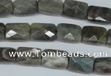 CLB195 15.5 inches 8*12mm faceted rectangle labradorite beads