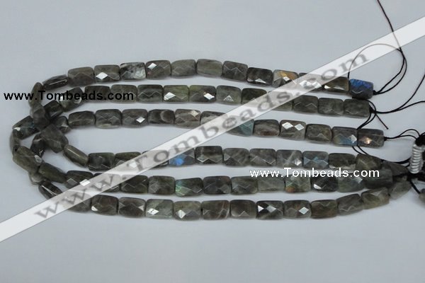 CLB195 15.5 inches 8*12mm faceted rectangle labradorite beads