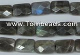 CLB196 15.5 inches 10*14mm faceted rectangle labradorite beads