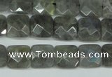 CLB200 15.5 inches 12*12mm faceted square labradorite beads