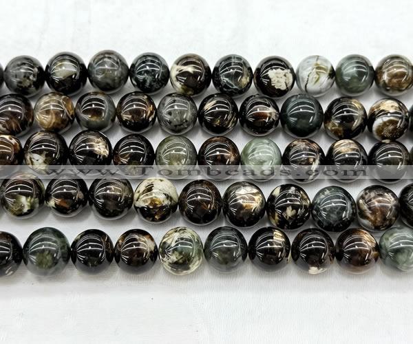 CLB2006 15 inches 16mm round black lepidolite gemstone beads