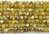 CLB2011 15 inches 8mm round yellow lepidolite gemstone beads