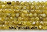 CLB2012 15 inches 10mm round yellow lepidolite gemstone beads