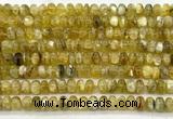 CLB2016 15 inches 5*8mm rondelle yellow lepidolite gemstone beads
