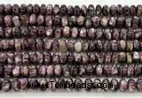 CLB2031 15 inches 6*10mm rondelle natural lepidolite gemstone beads