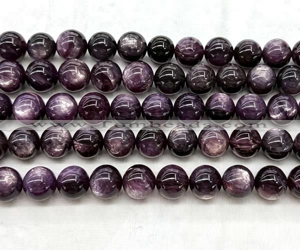CLB2053 15 inches 13mm round natural lepidolite gemstone beads