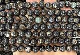 CLB2061 15 inches 8mm round black lepidolite gemstone beads