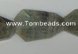 CLB207 15.5 inches 20-30mm*30-38mm faceted freeform labradorite beads