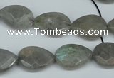 CLB209 15.5 inches 12*16mm faceted flat teardrop labradorite beads