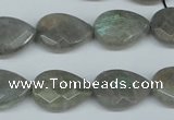 CLB210 15.5 inches 15*20mm faceted flat teardrop labradorite beads