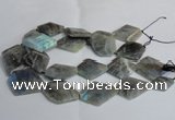 CLB216 15.5 inches 25*35mm - 35*45mm faceted freeform labradorite beads