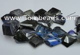 CLB219 15.5 inches 30*35mm - 40*45mm faceted freeform labradorite beads