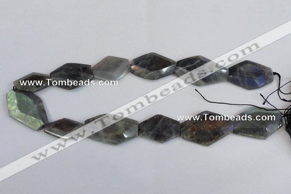 CLB220 15.5 inches 18*25mm - 25*35mm freeform labradorite beads