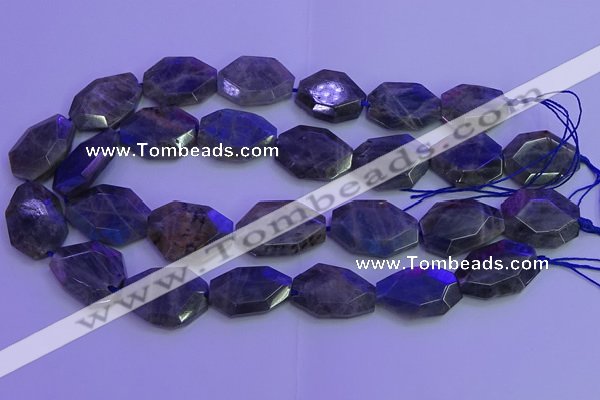 CLB226 15.5 inches 18*25mm - 22*30mm freeform labradorite beads