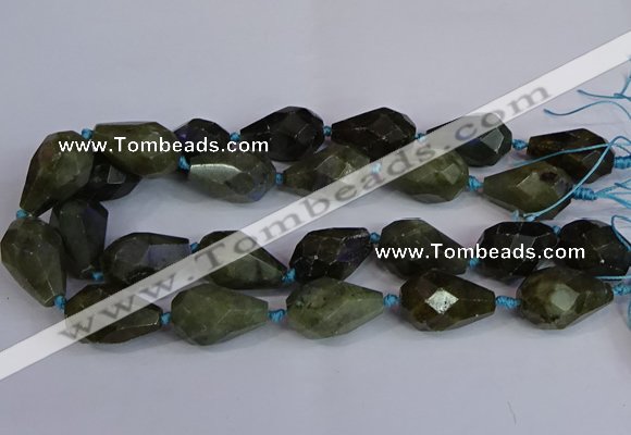 CLB234 15.5 inches 18*25mm - 18*30mm faceted teardrop labradorite beads