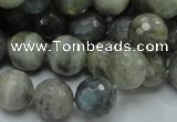 CLB24 15.5 inches 12mm faceted round labradorite gemstone beads