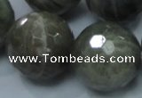 CLB26 15.5 inches 18mm faceted round labradorite gemstone beads