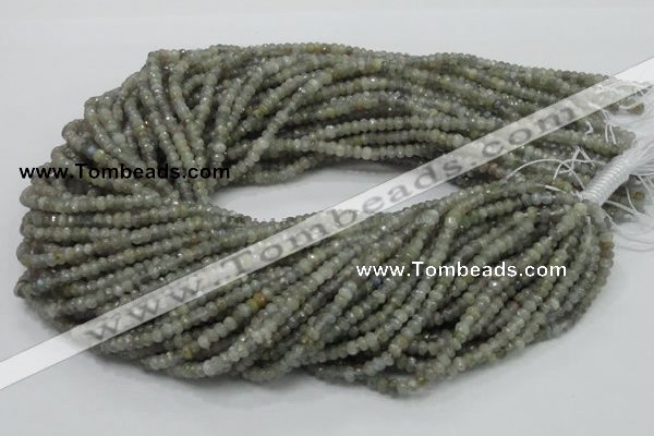 CLB27 15.5 inches 3*4mm faceted rondelle labradorite gemstone beads