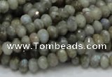 CLB28 15.5 inches 4*6mm faceted rondelle labradorite gemstone beads