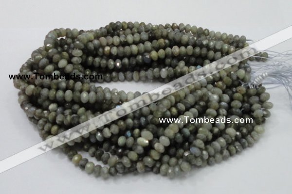 CLB29 15.5 inches 5*8mm faceted rondelle labradorite gemstone beads