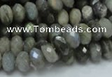 CLB30 15.5 inches 6*10mm faceted rondelle labradorite gemstone beads