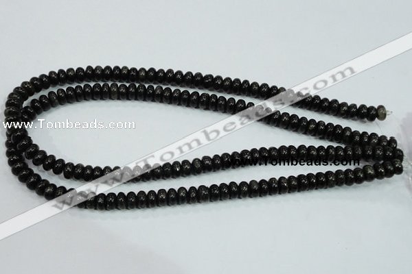 CLB300 15.5 inches 3*6mm rondelle black labradorite gemstone beads