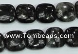 CLB307 15.5 inches 14*14mm square black labradorite gemstone beads